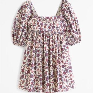 Abercrombie & Fitch Emerson puff sleeve mini dress, small petite.